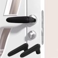 thumbnail image 1 of NOGIS 2pcs Door Handle Covers，Rubber Door Knob Covers，Silicone Door Handle Protector，Door Handle Cover for Heat，Antifreeze Hands in Winter， Anti-Collision Child／Kids Safety，Anti-Static (Black), 1 of 6