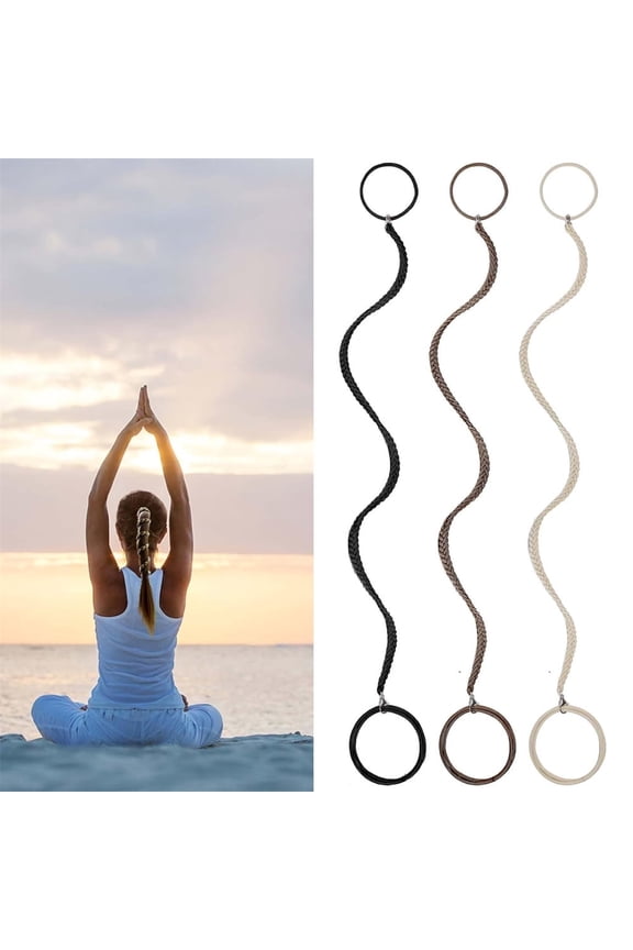 3 Packs 25" Hair Bands for Thin Fine Hair, Elastic Hair Ties No Damage for Women Girls Strong Long Braided Ponytail Holders Pony Tail Wrap Hair Tie for GYM Pool Beach Swimming Workout