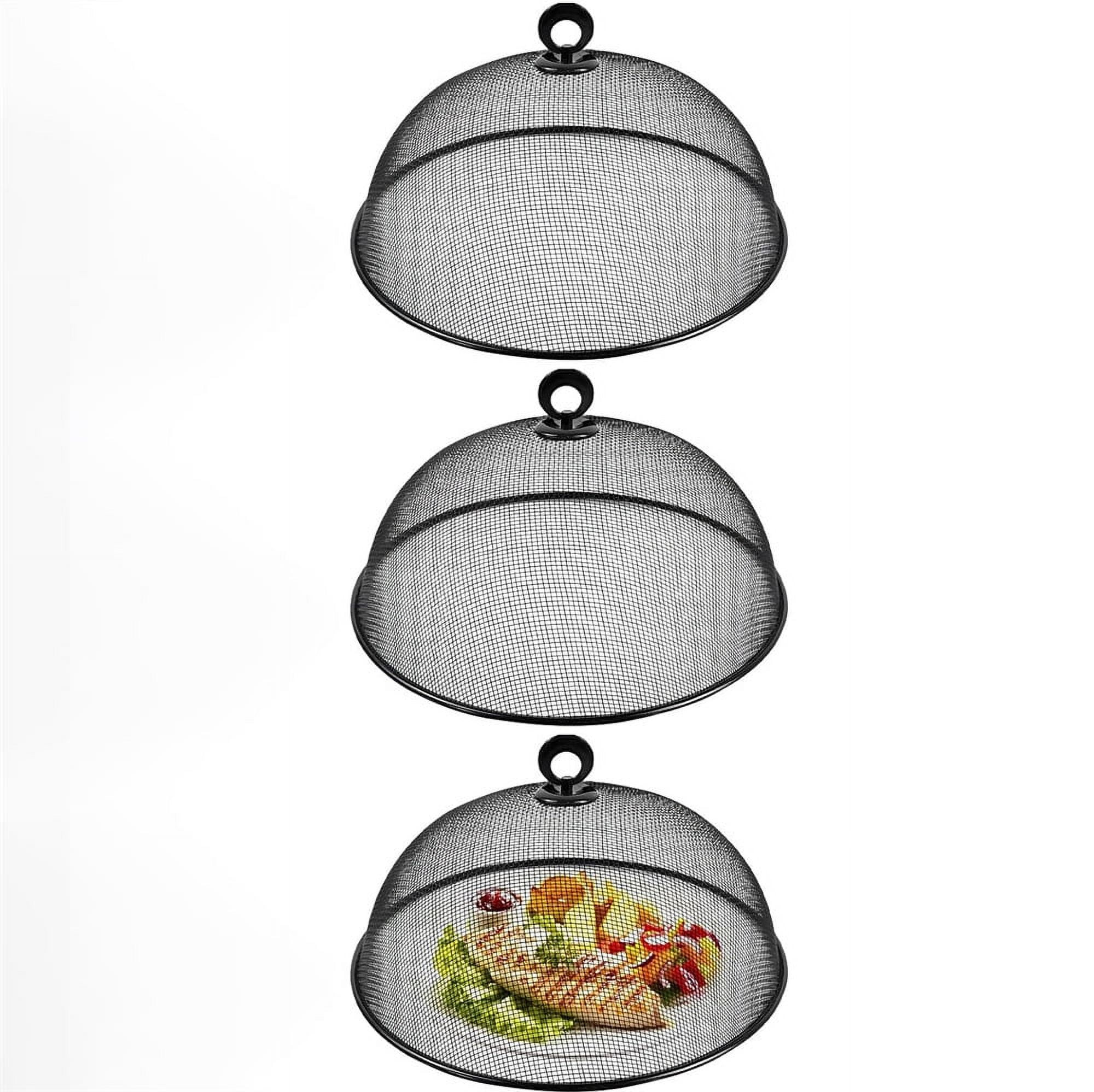 NOGIS 3 Pcs Metal Mesh Food Cover 11.8 Inch Mesh Food Tents Fly Fruit ...