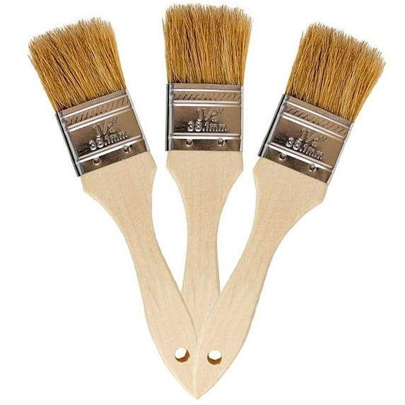NOGIS 3-piece professional grade-chip paint brush-1.5 inch chip paint brush (pure pig hair)