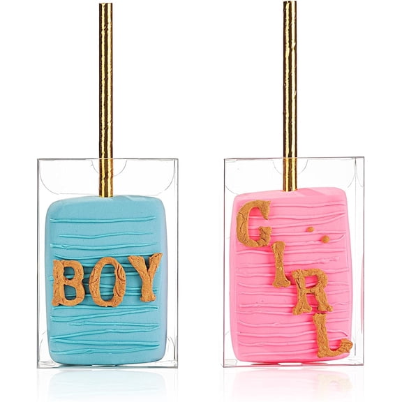 NOGIS 30 PCS 3.7"x 2.1"x 1.5"Clear Rice Krispie Treat Boxes with Hole Cakesickle Boxes Small Macaron Boxes Candy Boxes Treat Boxes Party Favors Boxes