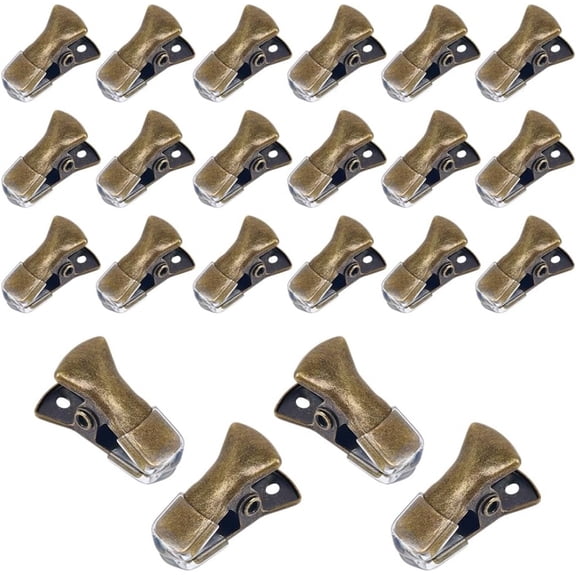 NOGIS 30 PCS Mini Alligator Clips Small Metal Tiny for Crafts DIY Sewing Badge Holders Aligator Clamps Non-Slip Flat Mouth Clip ID Lanyard Sweater Clothing Glasses Accessories, Bronze