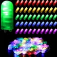 thumbnail image 1 of NOGIS 30 Pcs LED Lights Battery Operated Paper Lanterns Balloon Small Single LED String Button Light Bulbs for Wedding Halloween Christmas Indoor Outdoor Garden Party Decoration (Multicolor), 1 of 7