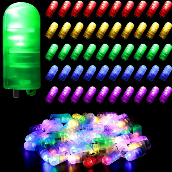 NOGIS 30 Pcs LED Lights Battery Operated Paper Lanterns Balloon Small Single LED String Button Light Bulbs for Wedding Halloween Christmas Indoor Outdoor Garden Party Decoration (Multicolor)