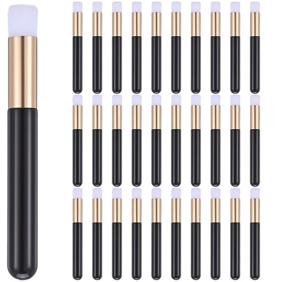 NOGIS 30 Pcs Lash Shampoo Brushes with Container, Eyelash Extension Cleansing Brush Nose Pore Cleaning Tool Peel off Blackhead Removing Tool Cosmetic Lash Cleanser Facial Cleansing