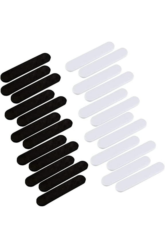 30 Pieces Hat Size Tape Hat Size Reducer Foam Reducing Tape Roll Self Adhesive for Hat Cap Black and White