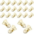 thumbnail image 1 of NOGIS 30Pcs Mini Metal Alligator Clips Small Non-Slip Silicone Bulldog Spring Clamps 0.78 x 0.23 Inch Gold Crocodile for Wire Photo Curtain Paper ID Badge Holders Lanyards Glasses Jewelry Home, 1 of 7