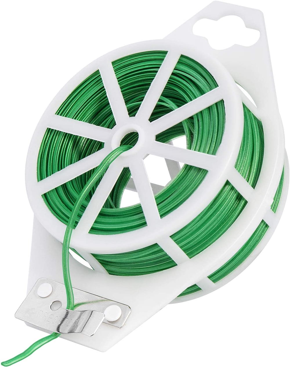 NOGIS 328 Feet PE-Coated Twist Tie, Roll Spool Dispenser with Cutter ...