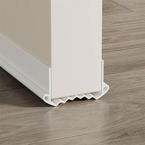 NOGIS 37" Under Door Draft Stopper, Bottom Seal Weather Stripping - Removable and Washable Insulation Noise Dustproof Strip Bottom Door Weather Stripping (White,L Size)