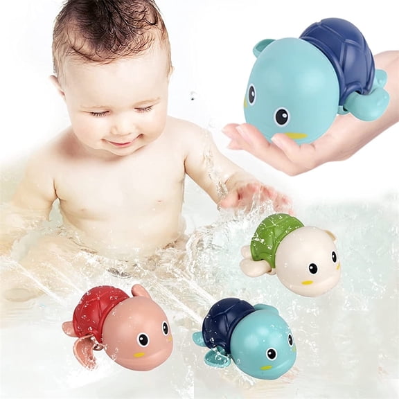 NOGIS 3Pcs Bath Toys for Toddlers 1-3-Wind Up Bathtub Toys for 1 2 3 4 Year Old Boys Girls Gifts, Baby Bath Tub Pool Water Toys, Cute Floating Swim Turtles for Toddlers Birthday Gifts