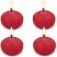 thumbnail image 1 of NOGIS 4 PCS Red Floating Candles, Unscented Dripless Wax Discs 1.8 Inch Decorative Floating Candles Mini Candle Floating Discs for Centerpieces, Cylinder Vases, Weddings, Party, Home Decor, 1 of 7