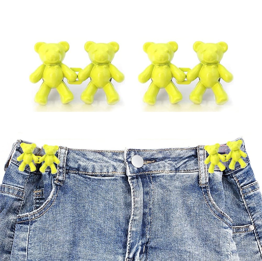 ZYNERY 16 Pairs Bear Pants Button Tightener, Waist Adjuster for Pants -  Bear Pants Clip - No Sew Jean Buttons Pins for Women Skirt Dress Clothes  Loose Jeans (16 Colors) - Yahoo Shopping