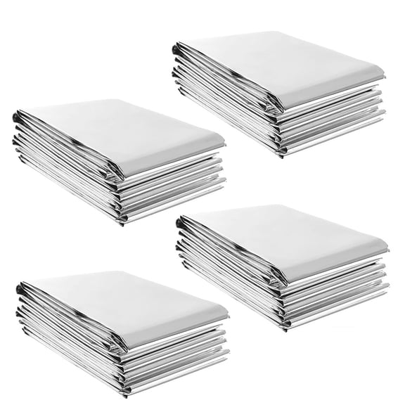 NOGIS 4 Pack Silver Highly Reflective Mylar Films, 83x 63Inch, Metallized Foil Covering Sheet, Garden Greenhouse Farming, Increase Plant Growth Save Power, Reduce Uneven Heat Environment Safe
