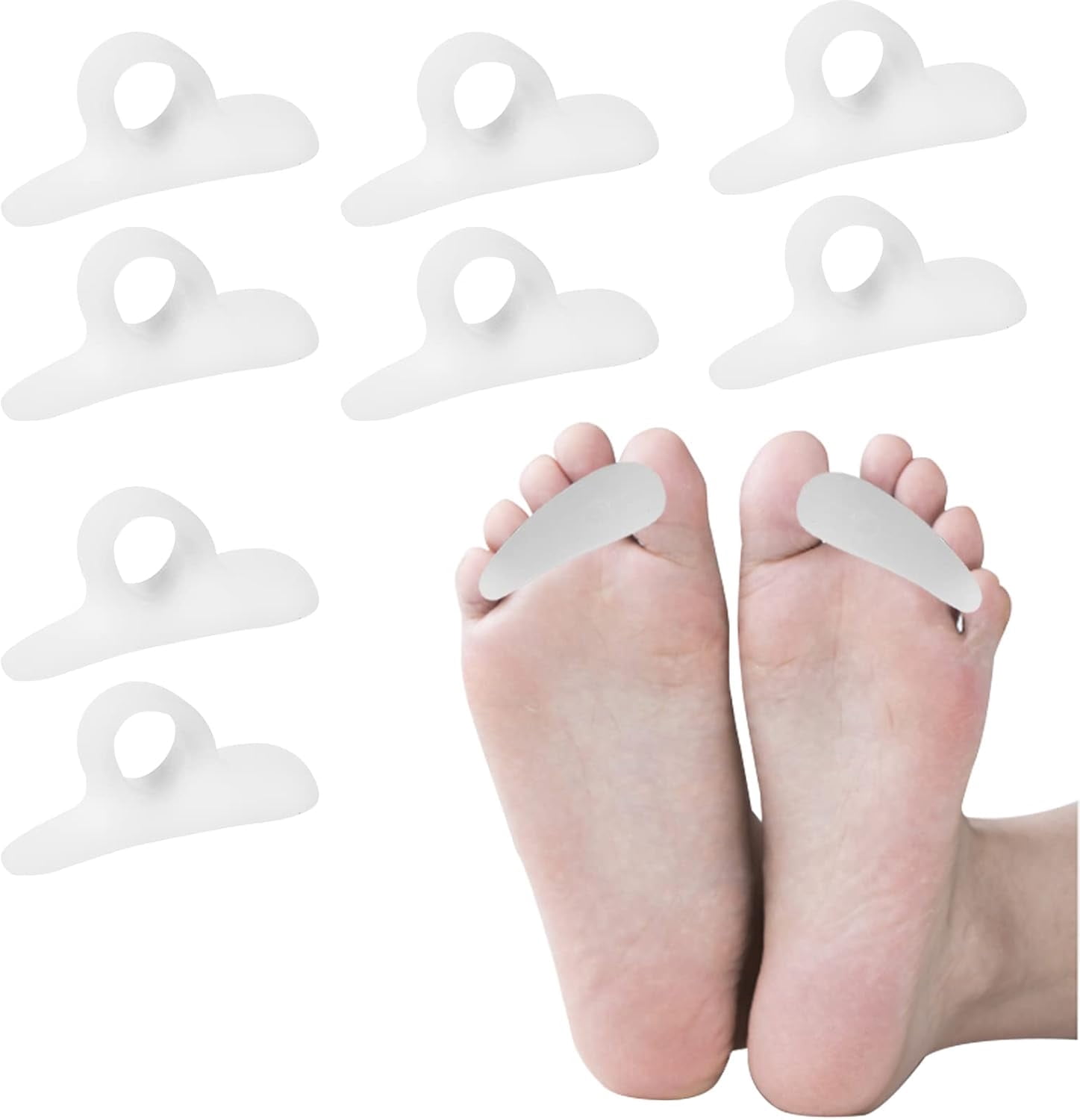 Toe Paddle NOGIS 4 Pairs Hammer Toe Pad Hammerhead Toe Spacers Gel Pad Claw Toe ...