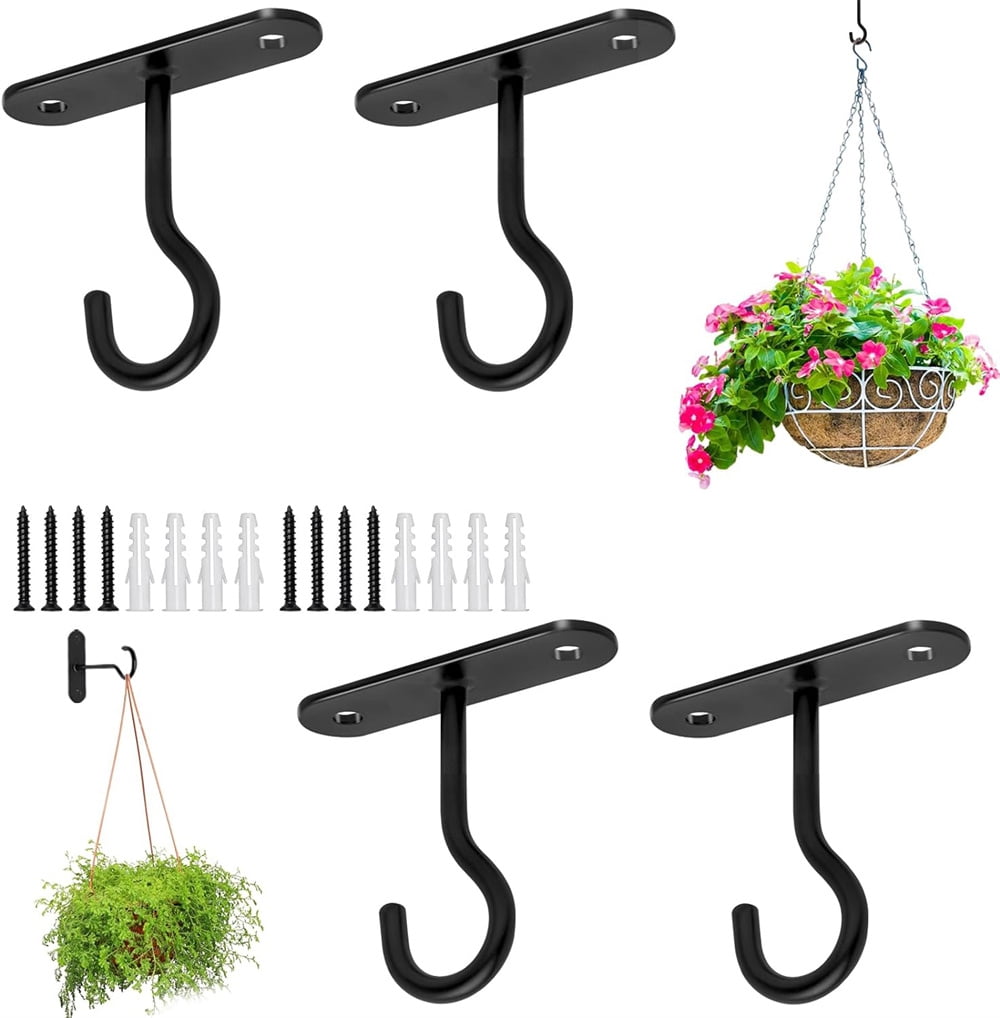 NOGIS 4 Pcs Ceiling Hooks Heavy Duty 4 Pack Plant Hooks for Ceiling