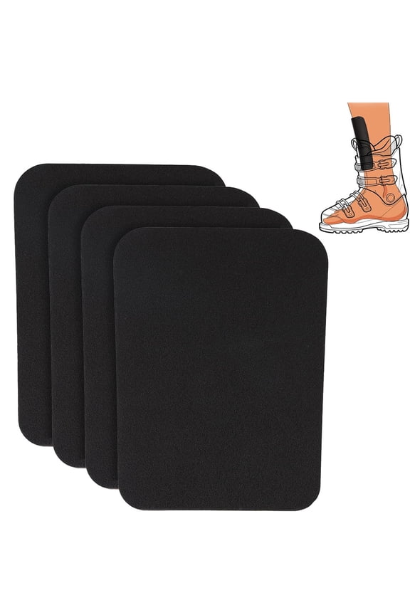 4 Pcs Snowboard Shin Pads, Widened and Thickened Ski Shin Guards, Update Foam Shin Protector Ski Boot Inserts Liner Foam Pad for Winter Skiing Snowboarding