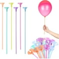 thumbnail image 1 of NOGIS 40 PCS 12.6 inch Colorful Balloon Sticks with Cups Plastic Balloon Sticks Holders Long Party Balloon Stick Stand Balloon Bouquet Stand Accessories for Party, Wedding, Anniversary Decor, 1 of 7
