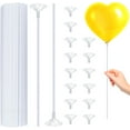 thumbnail image 1 of NOGIS 40 PCS Balloon Sticks, 12.6 Inch Sticks with Cups, Plastic Sticks for Anniversary, Birthday, Wedding Decoration, Centerpieces, White, 1 of 7