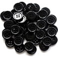 thumbnail image 1 of NOGIS 400pcs Round Black Resin Button 18mm 4 Holes Sewing Buttons for Garment DIY Sewing Clothing Accessories, 1 of 3