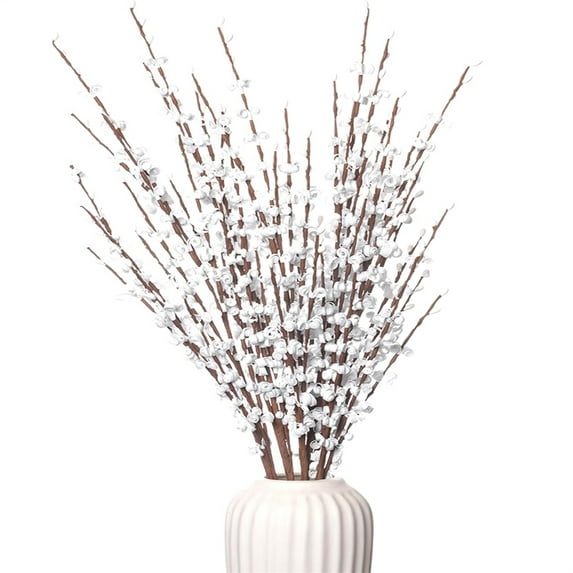 NOGIS 5 Pcs 29.5'' Artificial Jasmine Flowers, Tall Fake Flower Bouquet Faux Plants, Faux DIY Floral Art Jasmine Plants Forsythia Stems for Home Office DIY Wreath Wedding Table Decor (White)