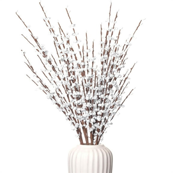 NOGIS 5 Pcs 29.5'' Artificial Jasmine Flowers, Tall Fake Flower Bouquet Faux Plants, Faux DIY Floral Art Jasmine Plants Forsythia Stems for Home Office DIY Wreath Wedding Table Decor (White)