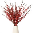 thumbnail image 1 of NOGIS 5 Pcs 29.5’’ Long Artificial Jasmine Flowers Tall Fake Flower Bouquet Faux Jasmine Plants Dry Branches for Valentine's Day Wedding Home Party Office Kitchen Decoration (Red), 1 of 7