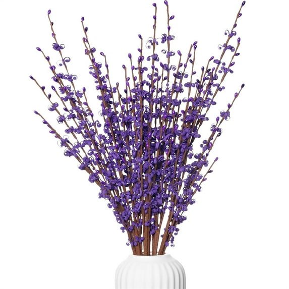 NOGIS 5 Pieces 29.5" Long of Jasmine Artificial Flower Artificial Flowers Fake Flower for Wedding Home Office Party Hotel Restaurant Patio or Yard Decoration (Purple)