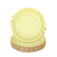 thumbnail image 1 of NOGIS 20 Pcs Yellow Scalloped Paper Plates with Gold Foil Bulk 9 Inch Disposable Paper Party Plates Decorative Paper Dinner Plates Dessert Cake Baby Shower Birthday Wedding Party Supplies, 1 of 7