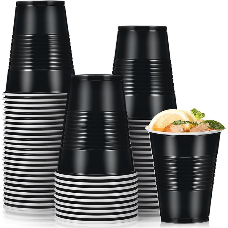Nogis 50 Pieces 16 oz Plastic Cups Disposable Drinking Cups Bulk Colored Water Cups for Beverage Coffee Picnics Christmas Day Birthday Party Wedding