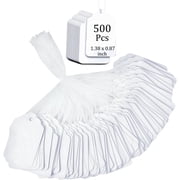 NOGIS 500 Pcs Price Tags with String Attached White Marking Tags Gift Tags with String Paper Price Labels Blank Labeling Writable Display Tags for Pricing Gift Jewelry Clothing, 1.38 x 0.87 inch