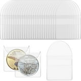 NOGIS 50Pcs Single Pocket Coin Turn-overs, 2 Inch Individual Clear Coin ...