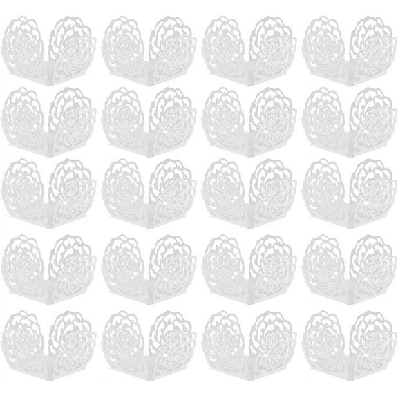 NOGIS 50pcs Chocolate Paper Cups, Truffle Wrapper, Mini Baking Cups Paper, Liners Chocolate Candy Packing Separating Trays For Shower Birthday Wedding Party (Silver)
