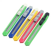 NOGIS 5Pack Box Cutters 9MM Wide Blade Cutter Utility Knife Box Cutter Retractable, Compact, Extended Use for Heavy Duty Office, Home, Arts Crafts, HobbyMix