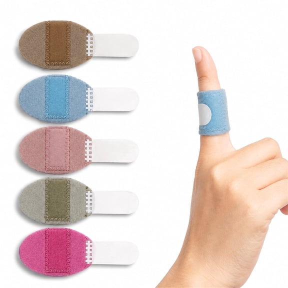 5Pcs Trigger Finger Splints, Artrylin Single Straps Finger Splint Support Brace Kit, Finger Straightener for Broken/Straightening/Aarthritis, Fits for Thumb/Middle/Ring/Index/Pinky Finger