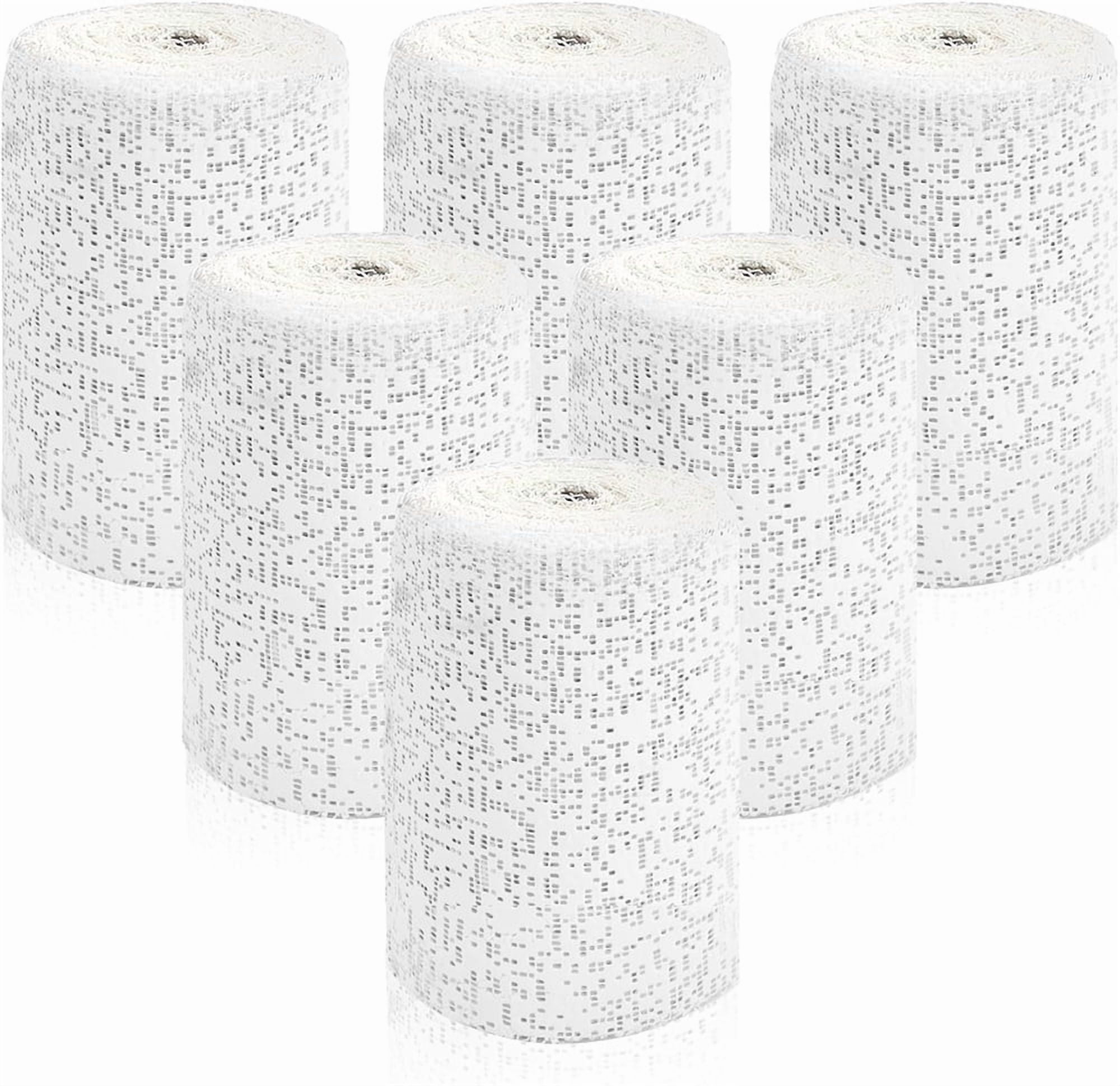 NOGIS 6 Pack Plaster Bandages 4 Inch x 106 Inch White Plasters Cloth Rolls Plaster Gauze Strips Bulk for Craft, Mask Making, Scenery Art, Belly Cast, Body Casts