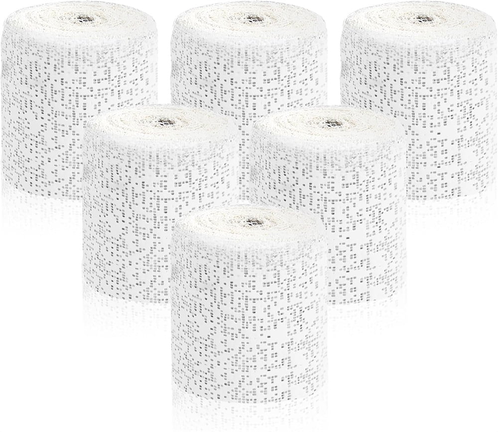 NOGIS 6 Pack White Plaster Cloth Gauze Bandages Rolls for Art Project, Belly Cast, Sculptures, Body Casts, Craft Projects, Scenery Construction - Each Roll 3 x 106 Inch (Total 53.1ft Long)