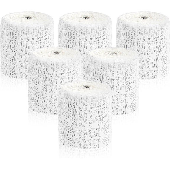 NOGIS 6 Pack White Plaster Cloth Gauze Bandages Rolls for Art Project, Belly Cast, Sculptures, Body Casts, Craft Projects, Scenery Construction - Each Roll 3 x 106 Inch (Total 53.1ft Long)