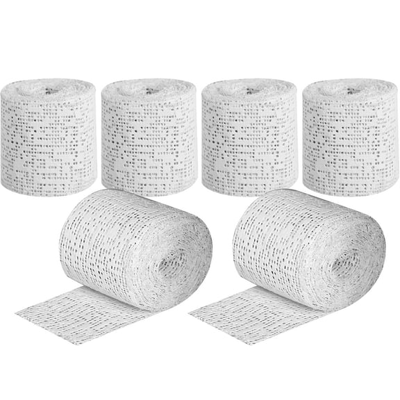 NOGIS 6 Rolls Plaster Cloth Gauze Bandage Undercast Padding Wrap Use Strips Wrap Cast Material for for Project, Mask Making, Sculptures, Body Casts, Scenery Construction ( 2" x 106" White)