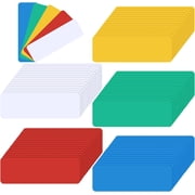 NOGIS 60 Pack Dry Erase Magnetic Labels Magnets Sticker Reusable Magnetic Name Tags Waterproof Magnetic Label Stickers for Classroom Office Whiteboard Fridge Cabinet Shelf, 5 Colors, 1 x 3 Inch