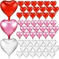thumbnail image 1 of NOGIS 60 Pieces 18 Inch Heart Foil Balloons Valentine's Day Balloons Large Heart Shaped Balloons Heart Shaped Balloons for Valentines Day Room Decorations Party Props Decor (Red Pink White), 1 of 7
