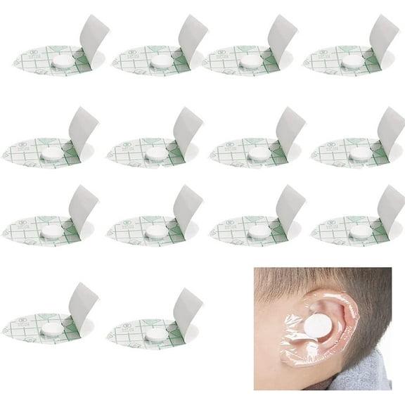 NOGIS 60 Pieces Ear Covers Waterproof Baby Shower Swimming Ear Stickers Newborn Ear Plugs Kids Disposable Ear Tape Ear Protectors Showering Surfing Snorkeling and Other Water Sport
