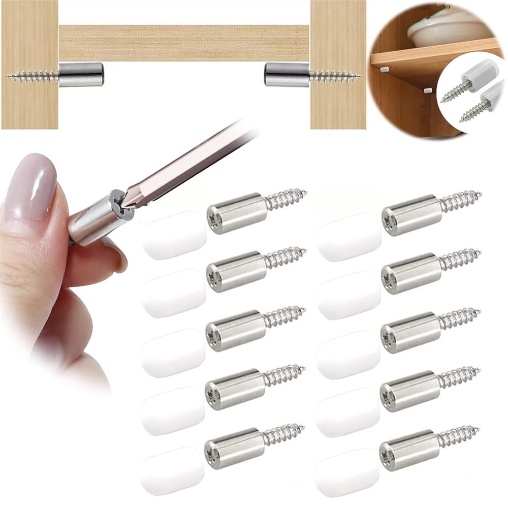 NOGIS 60PCS SelfTapping Screws Laminate Support, Shelf Pins