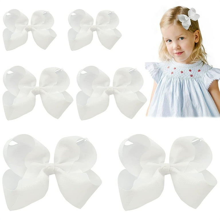 Le Enfant Grosgrain Bow Small - White Le Enfant Grosgrain Bow Small - White