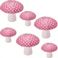 thumbnail image 1 of NOGIS 6Pcs Mushroom Shaped Paper Lanterns, Large Paper Lantern Mushroom Shaped Paper Lantern For Nursery Garden Christmas Party Decoration 8 inch, 12 inch (Pink), 1 of 7