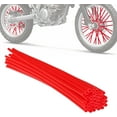 thumbnail image 1 of NOGIS 72PCS Dirt Bike Spoke Skins Covers Motorcycle Wheel Wraps Pipe Universal for 8"-21" Rims for Dirt Bike, Motocross, Bike, Bicycle, Wheelchair, Motorcycle Decoration Protector (Red), 1 of 7