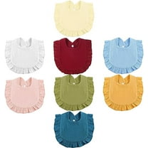 NOGIS 8 Piece Baby Muslin Bibs Bandana Drool Bibs for Boys and Girls Soft Adjustable Baby Bibs Cotton Teething and Drooling Bibs for Baby Toddler Infant (Style2)