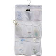 thumbnail image 1 of NOGIS 8 Pockets Mesh Shower Organizer Hanging Caddy with Rotating Hanger Quick Dry Bathroom Storage（1 Curtain Rings）, 1 of 7
