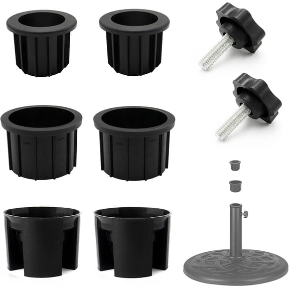 NOGIS 8Pcs Umbrella Base Stand Hole Ring Plug Cover and Cap Patio Umbrella Stand Replacement Parts Umbrella Stand Base Insert Umbrella Pole Fastening Cap for Outdoor Patio Umbrella Base