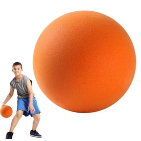 NOGIS 9.4inch Uncoated High Density Foam Ball - Foam Sports Balls - Soft and Bouncy, Lightweight and Easy to Grasp Foam Silent Balls are SafeOrange