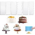 thumbnail image 1 of NOGIS 9.5Inch Cake Scraper Smoother Sided Patterned Edge Stripe Edge Smoother Ridged Cake Scraper Set of 6, Acrylic Cake Smoother Tool Cake Contour Comb Icing Smoother Frosting Scraper, 1 of 7